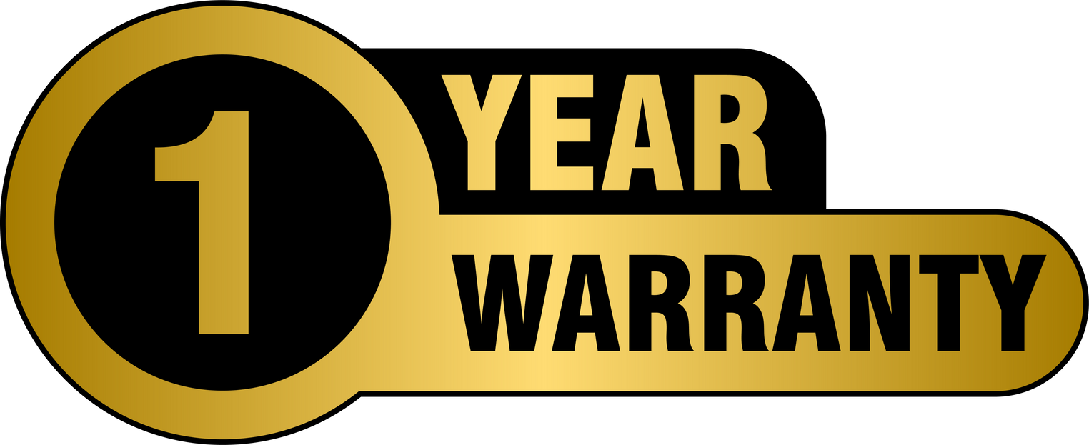 Golden 1 year warranty label